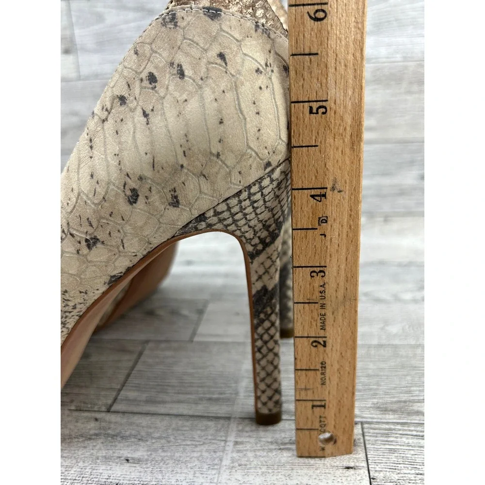 Sam Edelman Celia‎ Snakeskin Pointed Toe Stiletto Heels Shoes Women's 7.5M